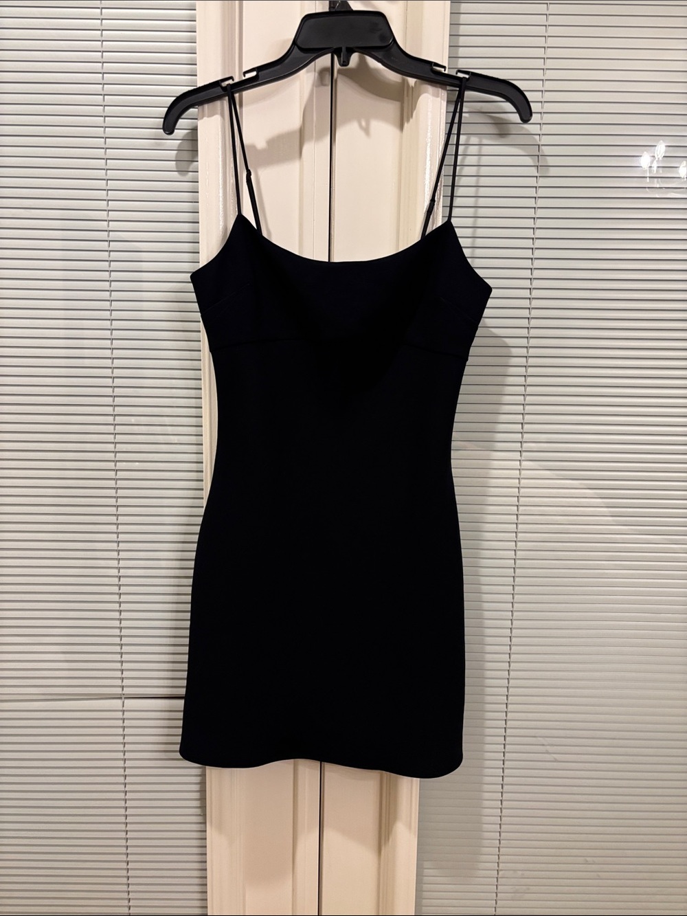 Wilfred Black Mini Slip Dress with Spaghetti Straps